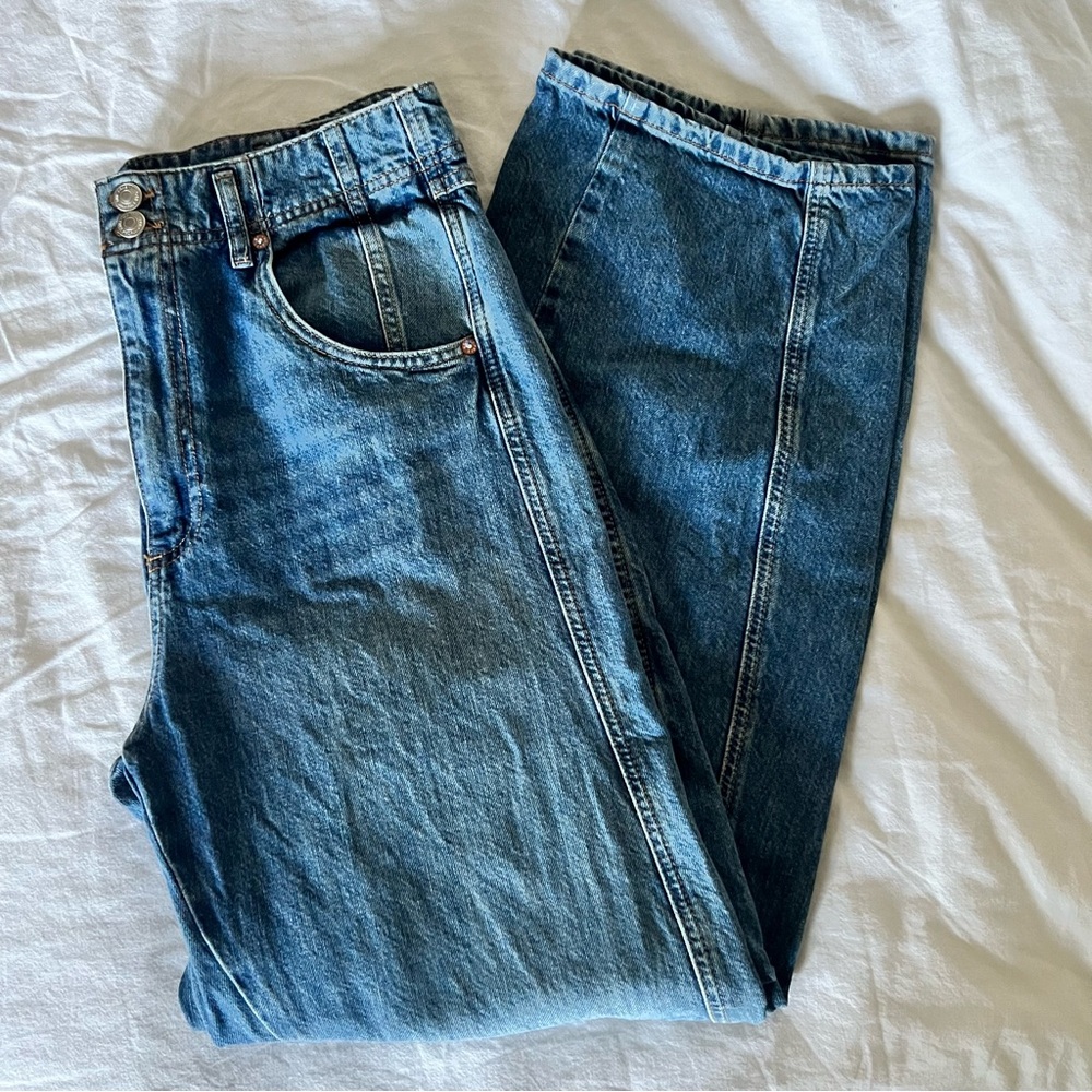 Free people / Aster Seamed Relaxed
Straight Leg Jeans / Size 32 - Picture 2 of 6